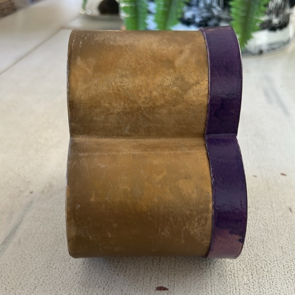 Heart Shaped Purple and Gold paper mache box - Picture 4 of 9